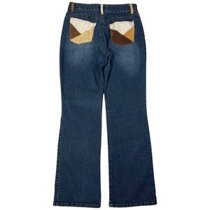 Cato Womens Jeans With Vintage, Retro Styling of Corduroy patchwork pockets